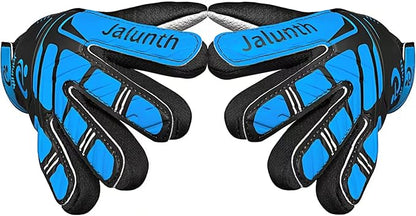 Jalunth Soccer Goalie Gloves Kids Youth Goalkeeper Field Player Gloves Boys Girls Training Grip Goal Keeper Glove Age 4-14 Years Old with Upgraded Anti-Skid Latex Palm