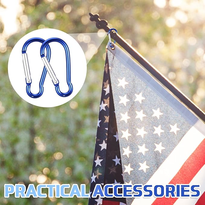 300 Pcs 2" Carabiner Bulk Spring Snap Hooks Bulk Aluminum Alloy Clip Keychain for Hanging Camping Hiking Traveling Fishing Outdoor Activities