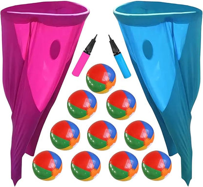 Granny Pants Yard Game, Granny Pants Outdoor Game - Oversized Giant Pants Game with Bouncy Balls & Pump, Backyard Parties, Field Day Fun for Adults & Kids