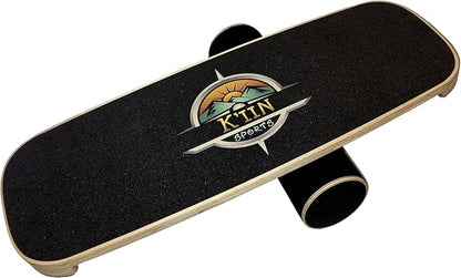 Kiin Balance Board Trainer, adjustable stoppers ??Indo Board, Balancing Board for Surfing, Core Training, Wobble Board for Skateboarding, Surfing, Skating, Yoga and Fitness.