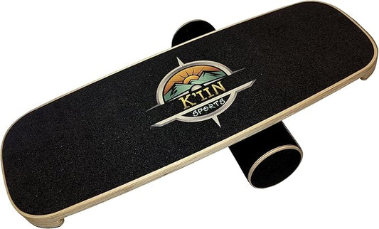 Kiin Balance Board Trainer, adjustable stoppers ??Indo Board, Balancing Board for Surfing, Core Training, Wobble Board for Skateboarding, Surfing, Skating, Yoga and Fitness.