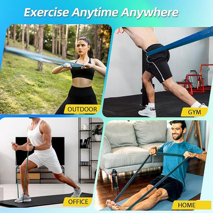 WHATAFIT Resistance Bands, Pull Up Assistance Bands, Exercise Bands, Workout Bands Set for Men and Women Home Fitness, Body Stretching, Strength Training, Physical Therapy