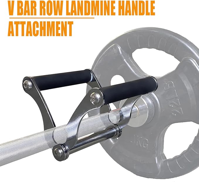 Viking Press Landmine Handle for 2-Inch Barbell, Hack Squat T-Bar Row Attachment Strength Training Accessories, Shoulder Press Landmine Attachment Equipment