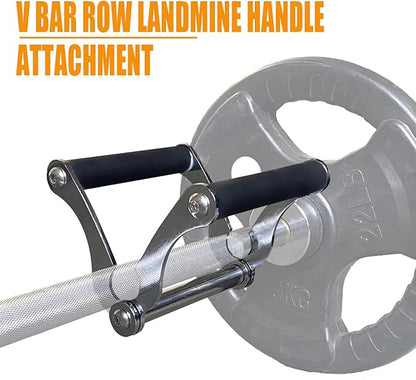 Viking Press Landmine Handle for 2-Inch Barbell, Hack Squat T-Bar Row Attachment Strength Training Accessories, Shoulder Press Landmine Attachment Equipment