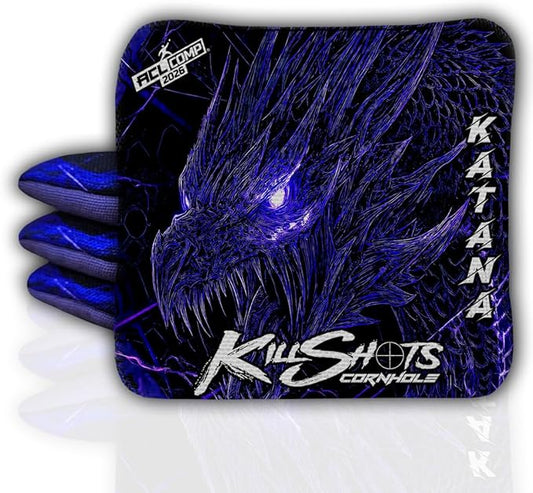Killshots Cornhole | Katana Series | Limited Edition | ACL Certified Cornhole Bags | Premium