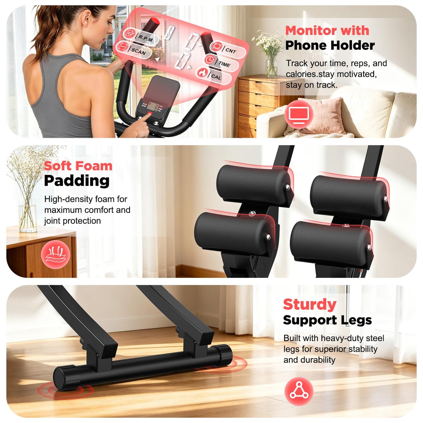 RELIFE REBUILD YOUR LIFE Dual Track Ab Machine, Exercise Equipment