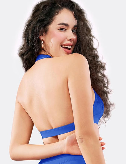 VOYJOY Sports Bras for Women Basic Wireless Bra Crop Workout Yoga Bra Sexy Tank Top