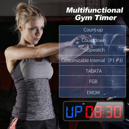 ANJANK Small Portable Gym Timer Clock, Strong Magnet, Workout Interval Timer with Powerful Battery