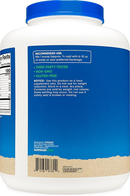 Nutricost Organic Rice Protein Powder (5 LB) - Gluten-Free, GMO-Free (from Brown Rice)