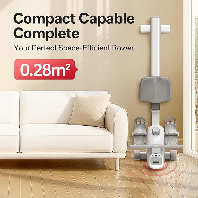 JOROTO Rowing Machine for Home Magnetic Rower Machines 350 LB Weight Capacity 16 Levels Resistance Bluetooth Row Machines with Dual Slide Rail LCD Monitor and Tablet Holder