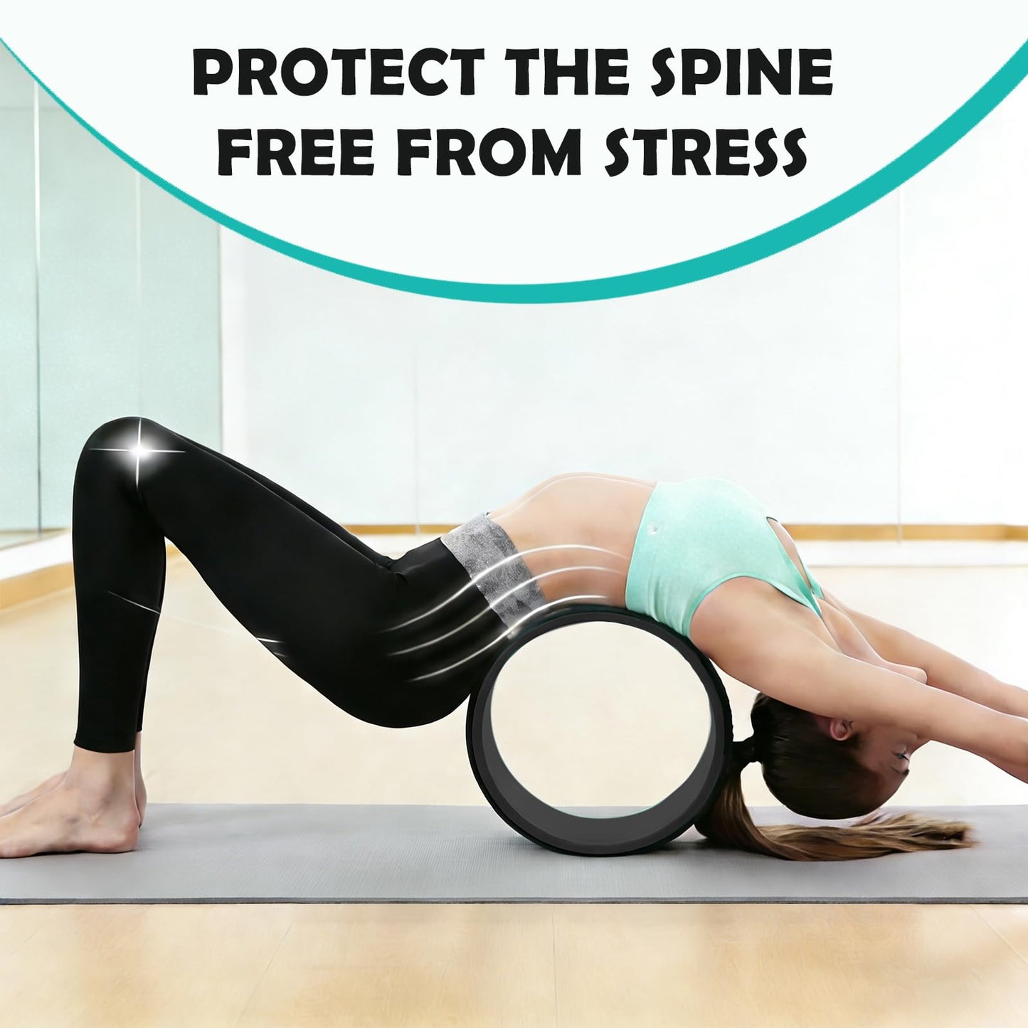 NGT 13 inch Yoga Wheel for Back Pain Strongest and Most Comfortable Dharma Yoga Prop Wheel with