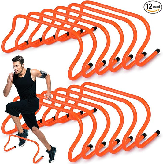 Wettarn 12 Pcs 9" Speed Training Agility Hurdles for Athletes Reliable Training Hurdle Plyometric and All Purpose Practice Equipment for Soccer Basketball Football