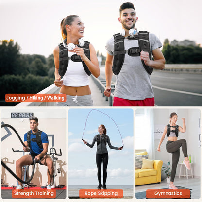 Poudee Weighted Vest, 12LB Weight Vest for Men Women, Body Weight Vests Adjustable with Reflective