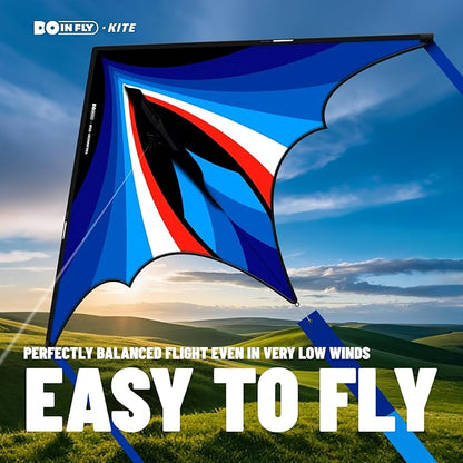 Triangular-Shaped Kite - Easy to Control, with an Eye-catching Design, it is Perfect for Outdoor Entertainment and Suitable for Beginners to use.