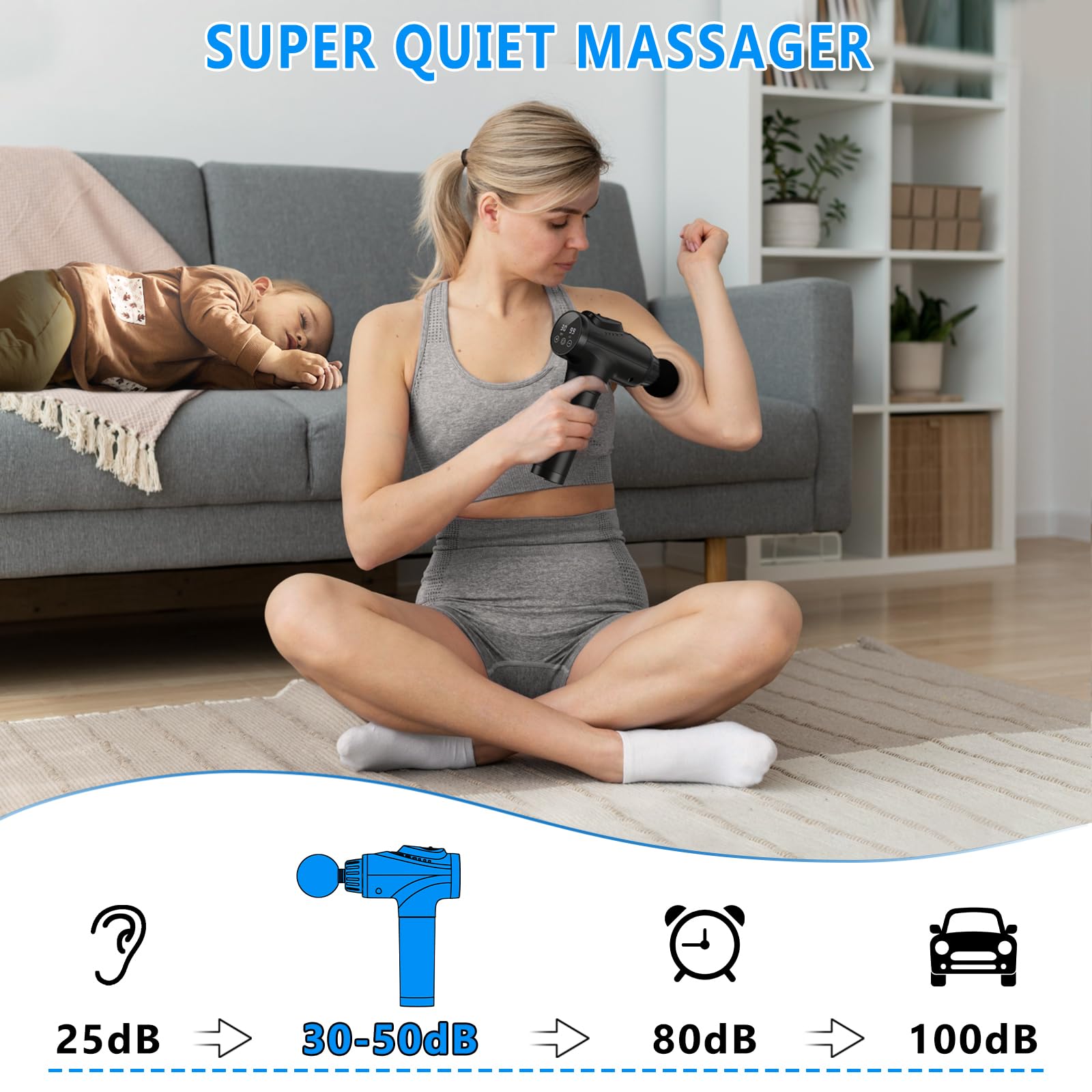 APHERMA Massage Gun, Muscle Massage Gun for Athletes Handheld Electric Deep Tissue Back Massager