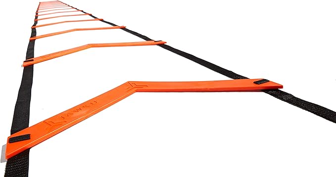 JAWKU Speed and Agility Ladder, Extra Long 21-Foot with 15-Rungs to Improve Balance, Acceleration, Lateral Speed, Change of Direction, and Body Control