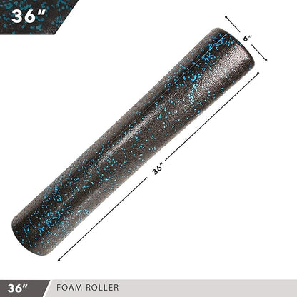 High-Density Round Foam Rollers - 4 Size and 8 Color Options - Massage Rollers for Stretching, Deep Tissue and Myofascial Release