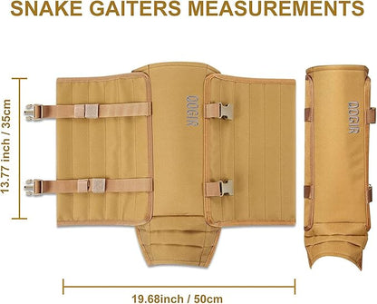 QOGIR Snake Gaiters 3 Pack: Durable Snake Guards for Hunting, Snake Gaiter Leggings for Men & Women, Snake Bite Protection for Lower Legs, Snake Proof Gaiters