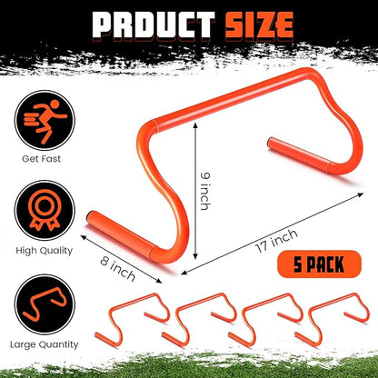 5 Pcs Speed Agility Training Hurdles Detachable Durable Equipment Plyometric and All Purpose Speed Training Hurdle Equipment for Athletes Soccer Basketball
