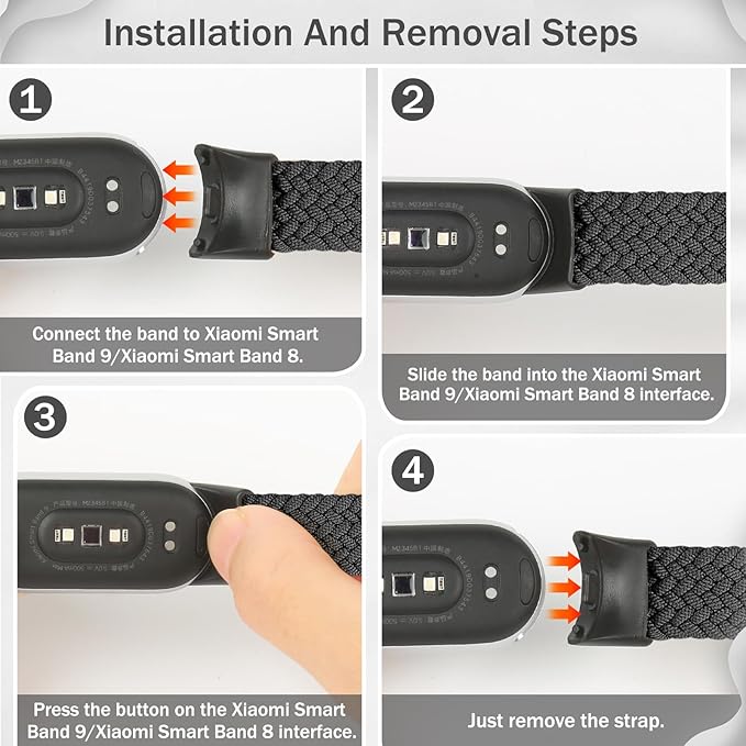 Braided Bands Compatible with Xiaomi Smart Band 10 9 8 Straps for Women Men