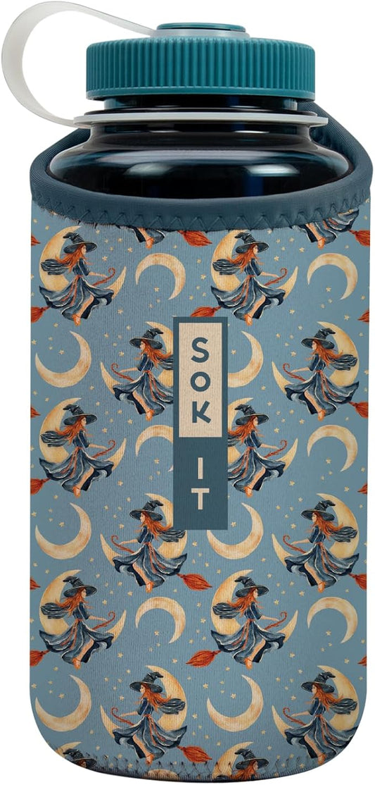 Sok It BotlSok Water Bottle Sleeve Insulated Neoprene Cover (Witching Hour, Fits 32oz Nalgene)