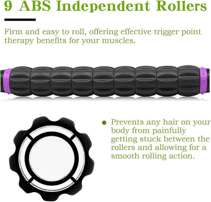 Muscle Roller, Massage Roller Stick for Athletes, Help Reducing Muscle Soreness Cramping Tightness Leg Arms Back Calves Muscle Massager