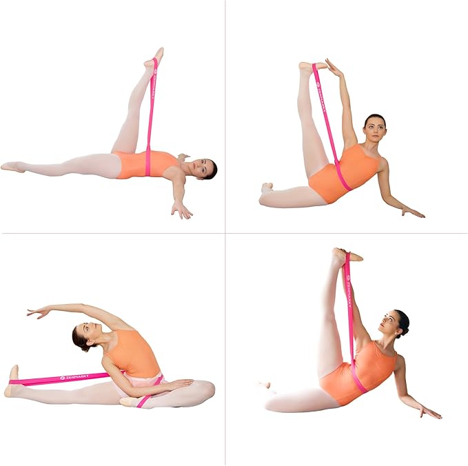 Zenmarkt Ballet Stretch Bands for Flexibility and Strength - Stretch Bands Ideal to Have as Dance Equipment in Every Competition - Suitable for Gymnastics, Cheerleading, and Pilates Training