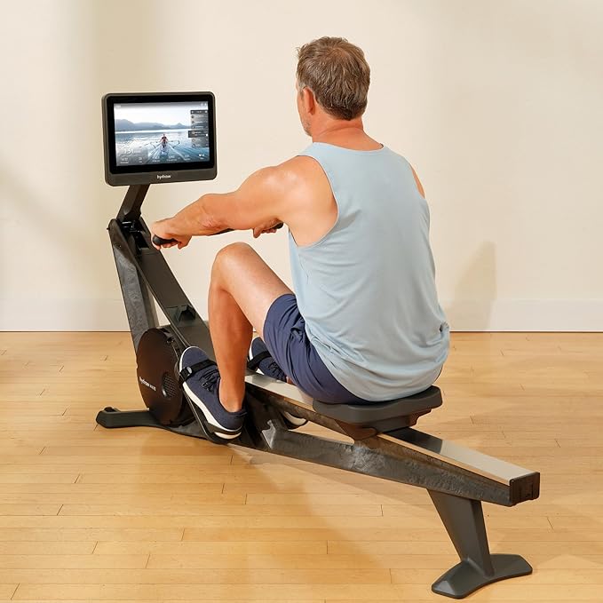 Hydrow Wave Rowing Machine with 16" HD Touchscreen & Speakers - Foldable | Live Home Workouts, Subscription Required