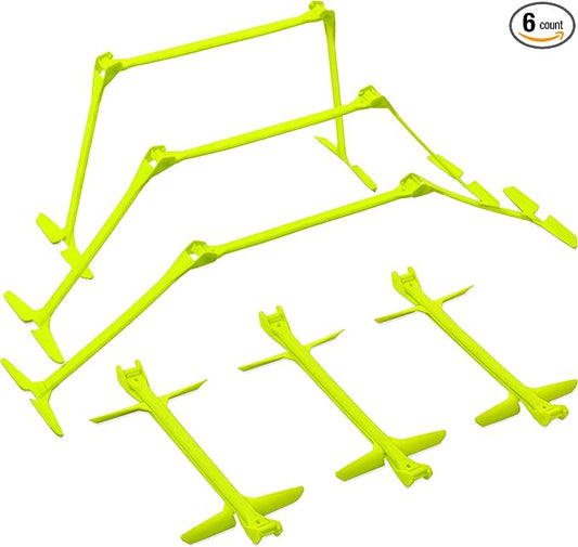 QUICKPLAY PRO Quick-Click Adjustable Speed Hurdles, Set of 6 | 3 Heights in One (6", 9", 12") | All-in-One Agility & Plyometric Training Hurdles | Patented, Portable & Durable