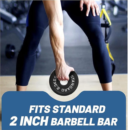 Professional-Grade Cast Iron Weight Plates | Dual-Hole Weight Plates with 2-Inch Bore | Ideal for Strength Training and Weightlifting | Multiple Weight Options Available