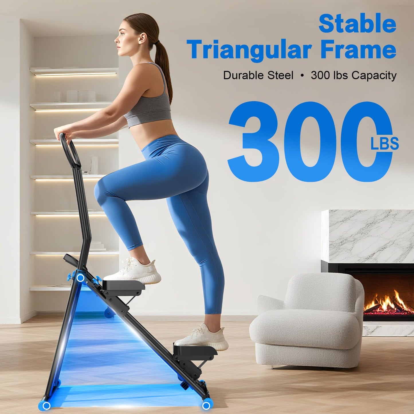 HXD-ERGO Stair Stepper for Home, 6 Adjustable Resistance Vertical Climber Cardio Exercise Machine