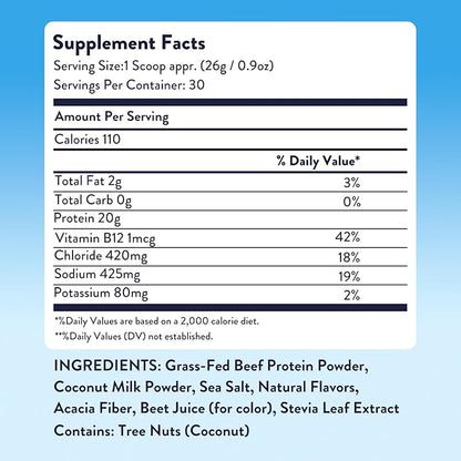 Equip Foods Prime Protein Powder | Clean, Grass Fed Beef Protein Powder | Carnivore Protein Isolate | Paleo, Keto Friendly | Gluten & Dairy Free | Helps Build & Repair Tissue | 30 Servings, Strawberry