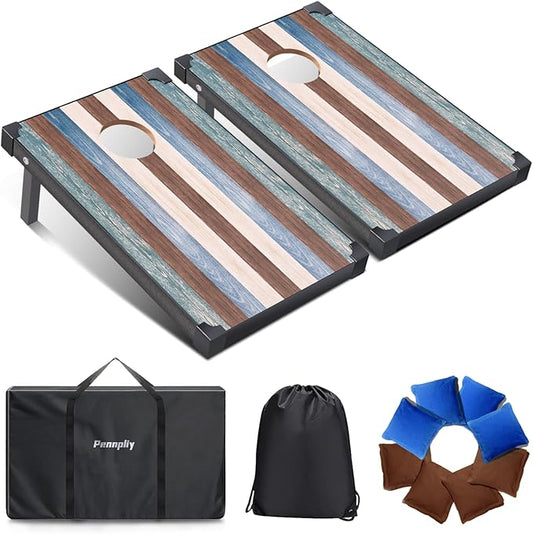 2’x3’ Cornhole Boards Set, Cornhole Outdoor Game Set - Corn Hole Toss Boards Set with 8 Cornhole Bags and 2 Cornhole Boards, Cornhole Sets for Adults Lawn Outside Backyard Games