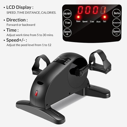 Electric Pedal Exercicser mini Motorized Exercise Bike for Leg and Arm Low Impact Exercise