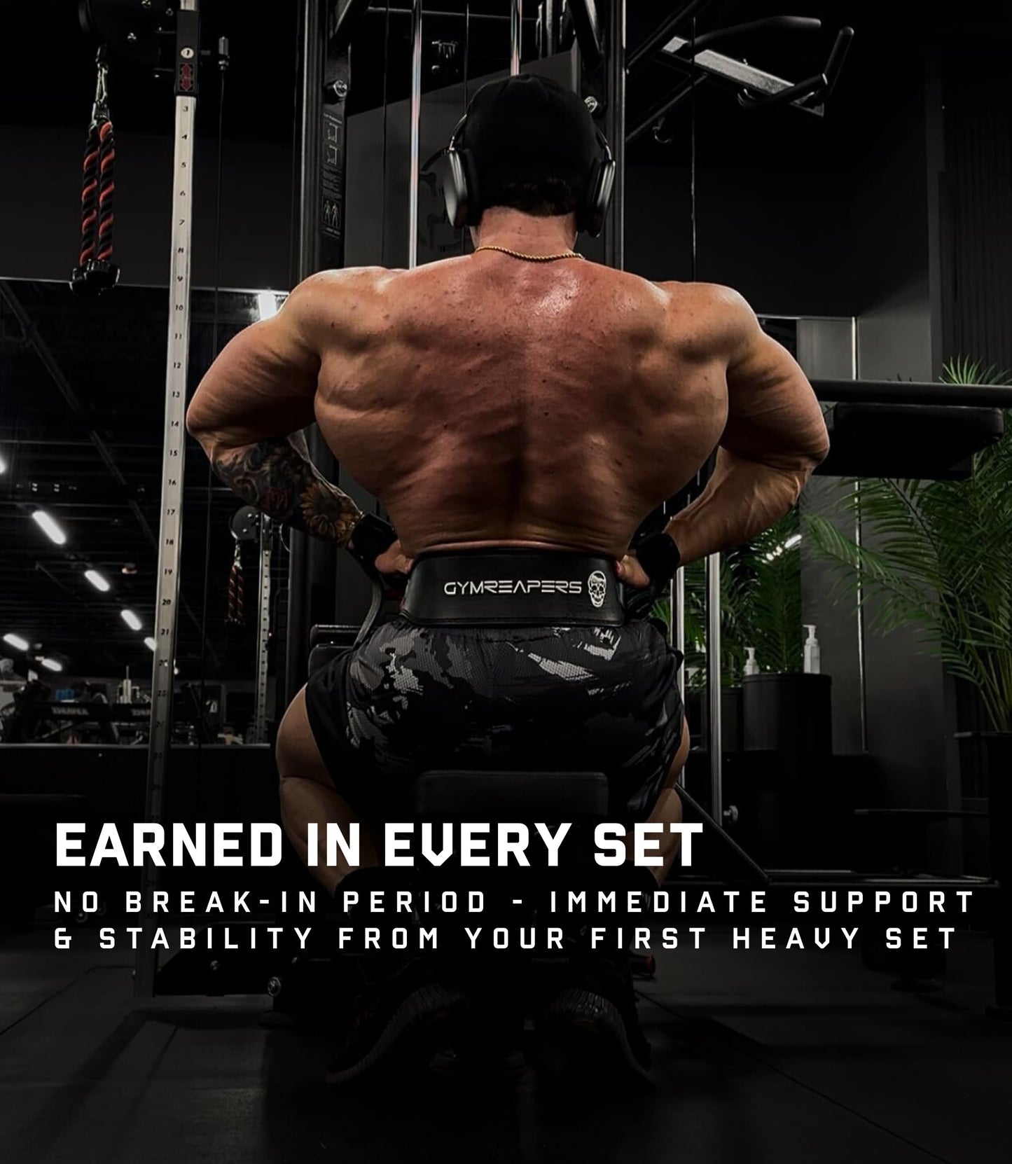 Gymreapers Leather Weightlifting Belt for Bodybuilding, Squatting, Lower Back Support & Back Pain