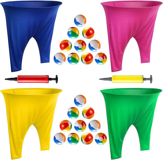 Granny Pants Yard Game Sets,4PCS Granny Pants Family Party Outdoor Games with Bouncy Balls for