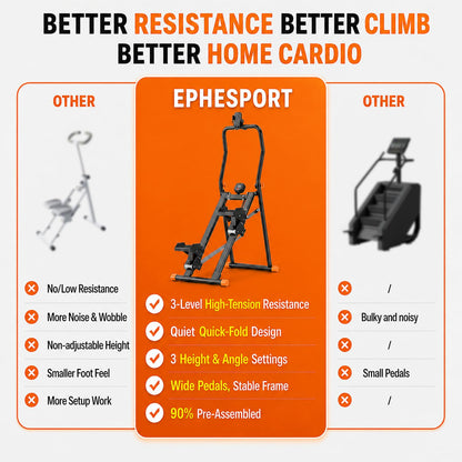 EPHESPORT Stair Stepper for Home with 3-Level High-Tension Resistance