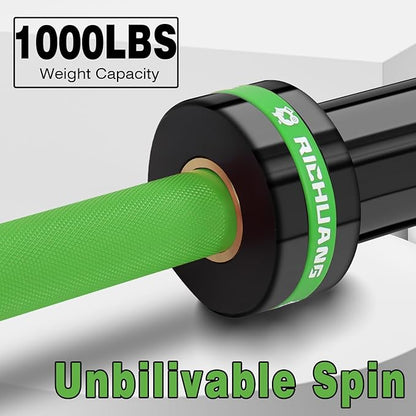 7ft Olympic Barbell, Weightlifting Barbell 28mm 45lb - 500/700/1000lbs Capacity with Smooth Spinning Sleeves, Olympic Bar Fits 2" Olympic Plates, for Snatch Clean Jerk - Home Gym Training