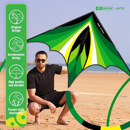 Triangular-Shaped Kite - Easy to Control, with an Eye-catching Design, it is Perfect for Outdoor Entertainment and Suitable for Beginners to use.