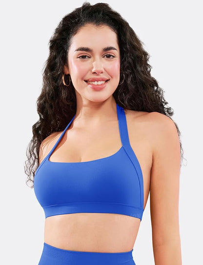 VOYJOY Sports Bras for Women Basic Wireless Bra Crop Workout Yoga Bra Sexy Tank Top