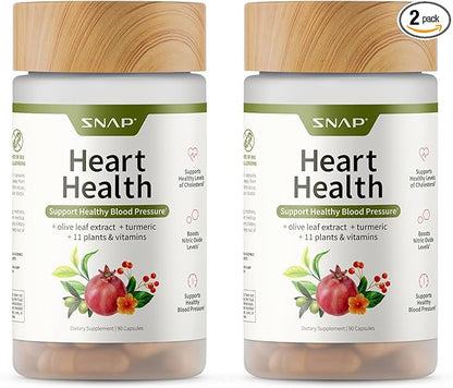 Snap Supplements Heart Health Supplements and Blood Circulation Supplements, 180 Capsules