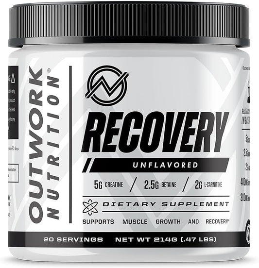 Outwork Nutrition Post Workout Recovery Powder - Creatine Monohydrate, KSM-66 Ashwagandha & Tart