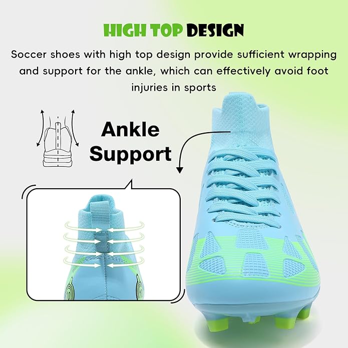 Soccer Cleats Kids Boys Girls Athletic Outdoor Football Shoes