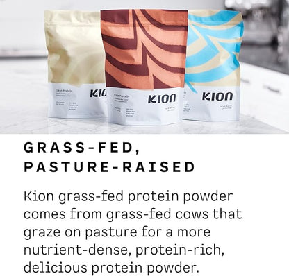 Kion Clean Protein | Grass-Fed & Pasture-Raised Whey Isolate Protein Powder | Rich Chocolate | 30 Servings