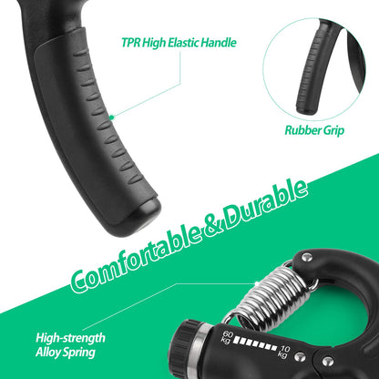 NIYIKOW Grip Strength Trainer, Hand Grip Strengthener, Grip Strengthener, Adjustable Resistance