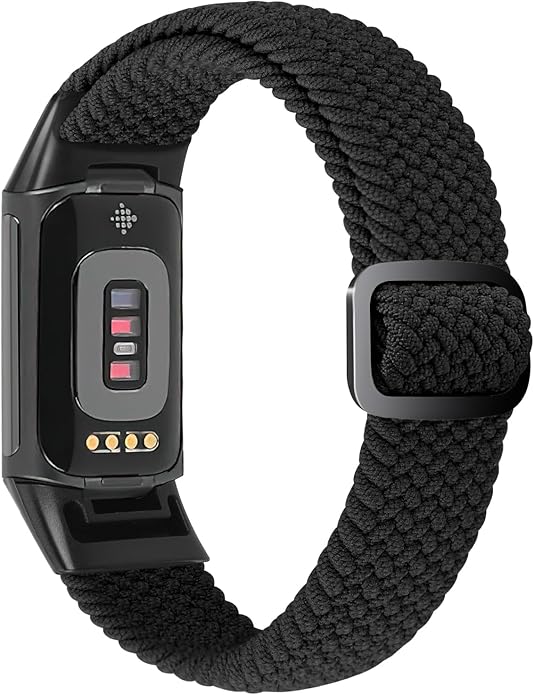 Braided Band Compatible with Fitbit Charge 6/Fitbit Charge 5, Soft Nylon Solo Loop Adjustable Replacement Wristband for Women Men