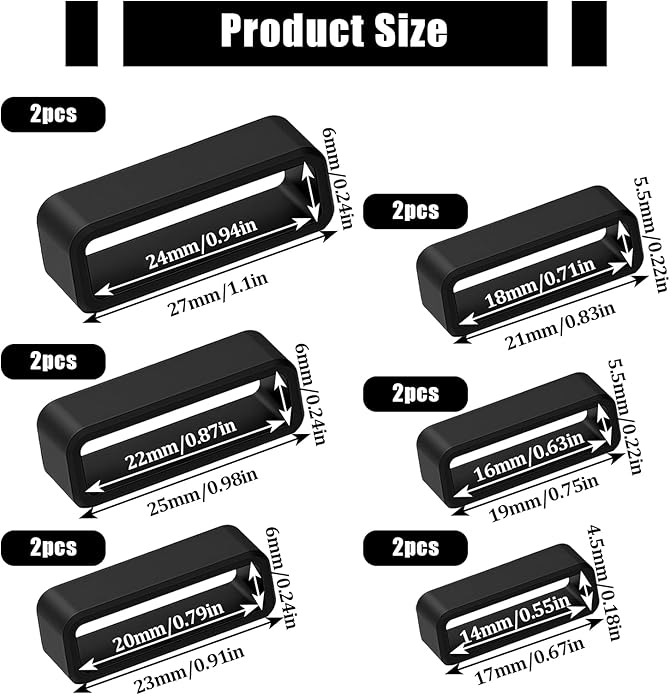 Watch Band Keepers,Silicone Watch Strap Holder Loops,Watch Strap Keeper for Smart Sport Watches Parts