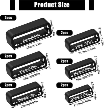 Watch Band Keepers,Silicone Watch Strap Holder Loops,Watch Strap Keeper for Smart Sport Watches Parts