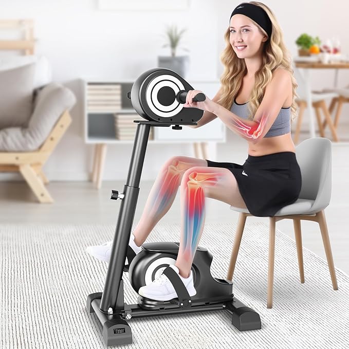 Motorized Rehabilitation Pedal Trainer ??Dual-Motor Electric Leg & Arm Exerciser with Active/Passive Modes, Low-Impact Quiet Rehab Equipment with LCD Display for Seniors & Physical Therapy