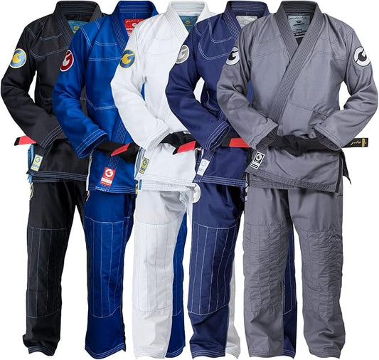 Gold BJJ Aeroweave Jiu Jitsu Gi - Ultra Lightweight BJJ Gi - Preshrunk Brazilian Jiu Jitsu Uniform for Men